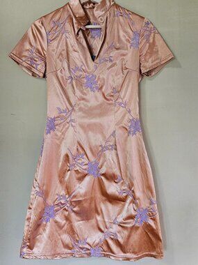 Vintage Patricia LuLu Paris Floral Placed Sleeve Dress ( great condition)